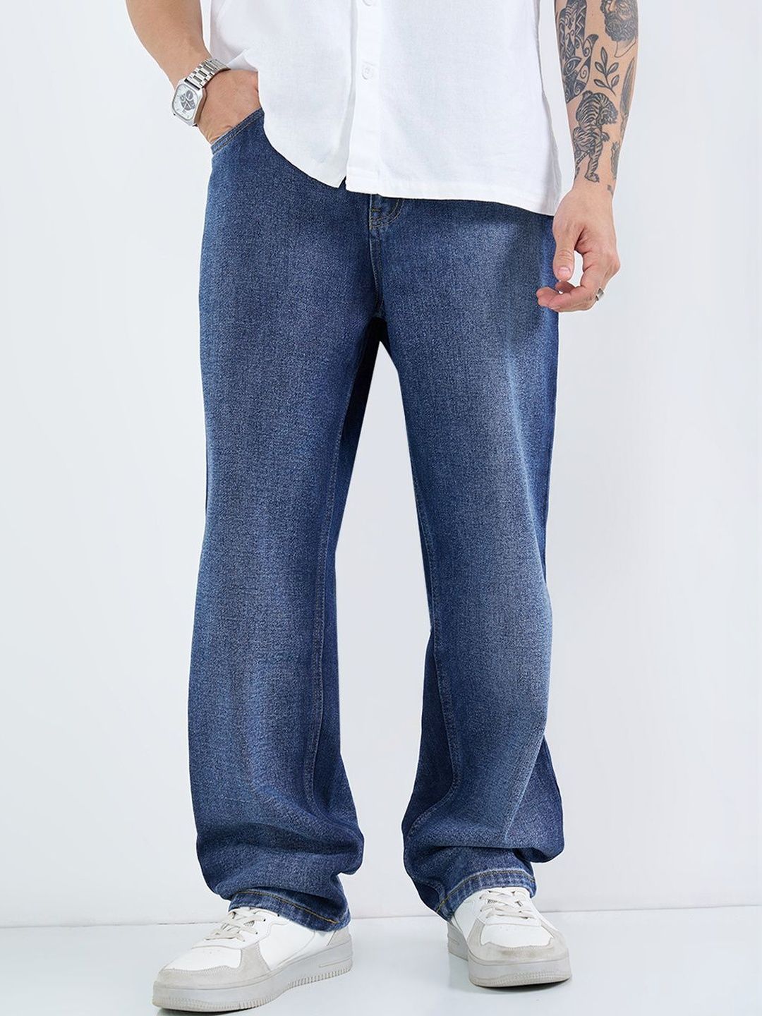 SF JEANS by Pantaloons Men Relaxed Fit Mid-Rise Light Fade Jeans-image-48