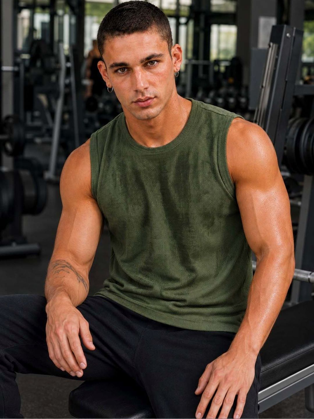 FBAR Self Design Cotton Gym Vest-picture-11