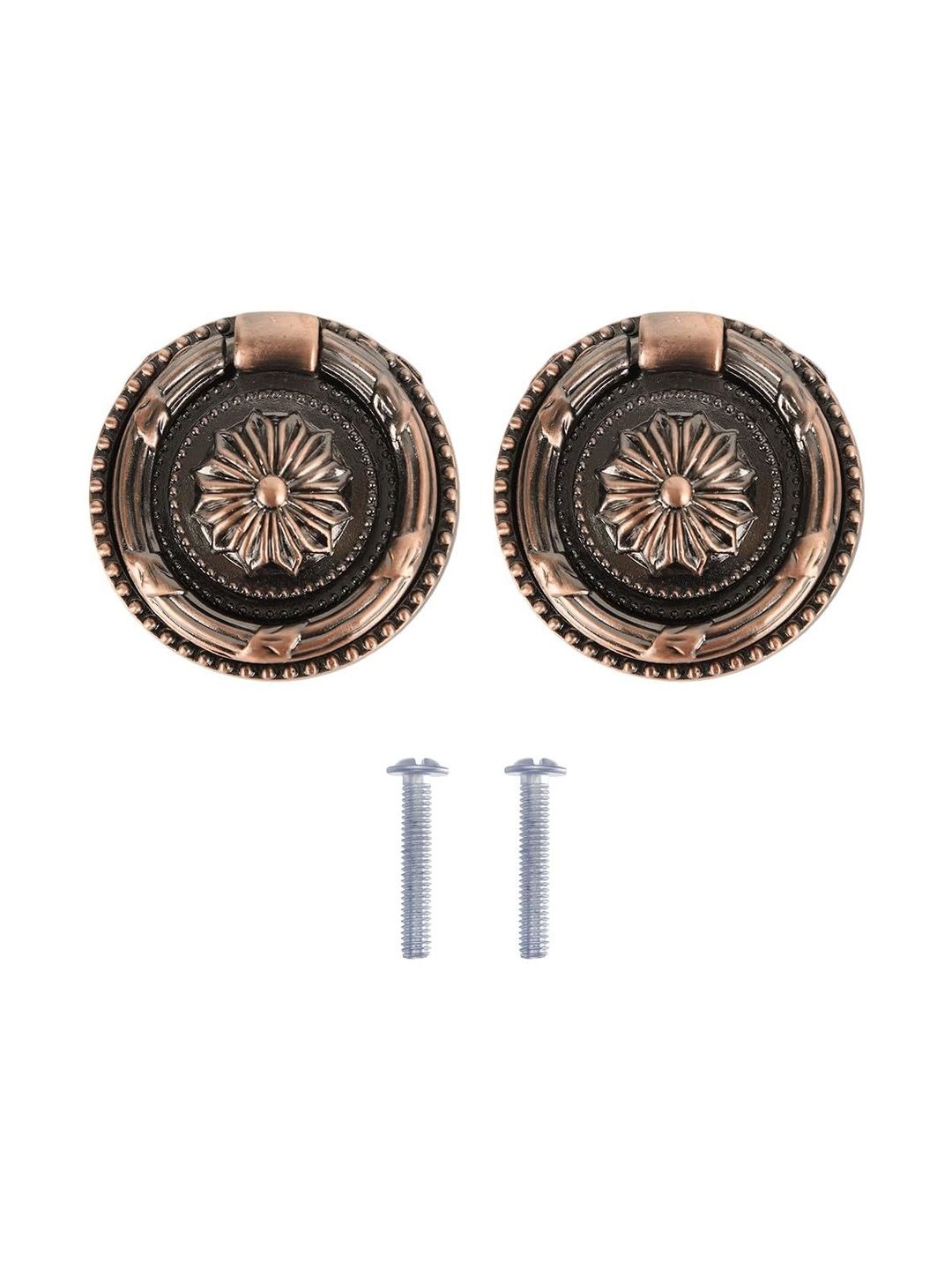 MAYCREATE Red & Copper-Toned 2 piece Textured Metal-image-39