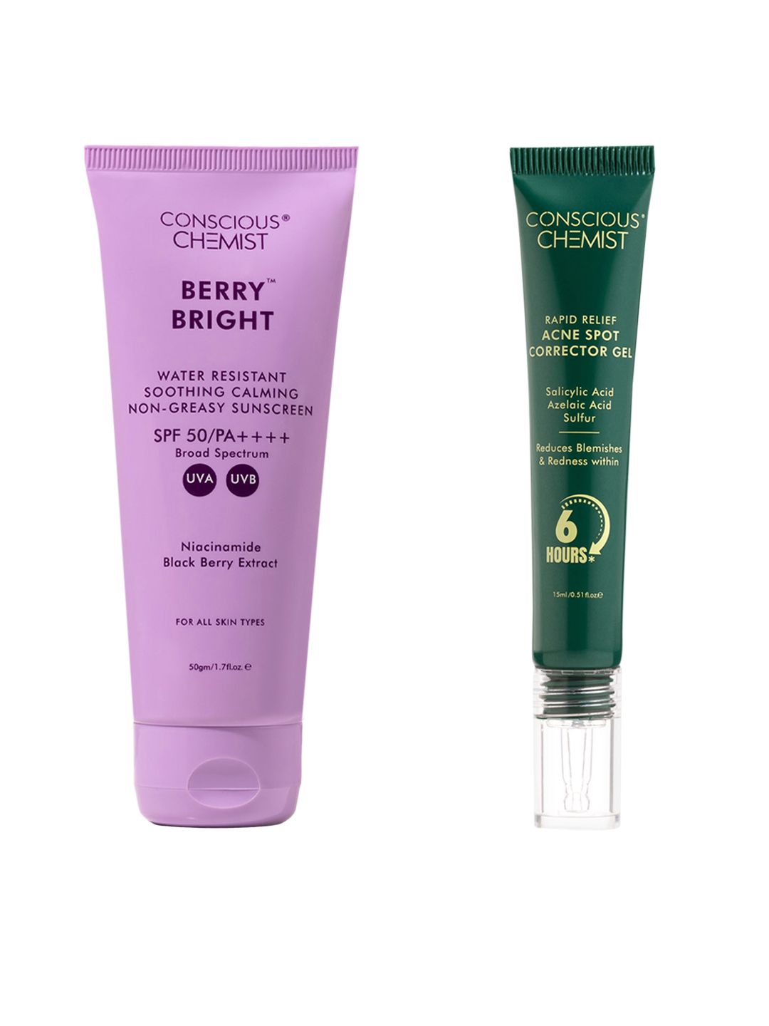 Conscious Chemist Pack of 2 Berry Bright Sunscreen and Spot Corrector Gel-image-46