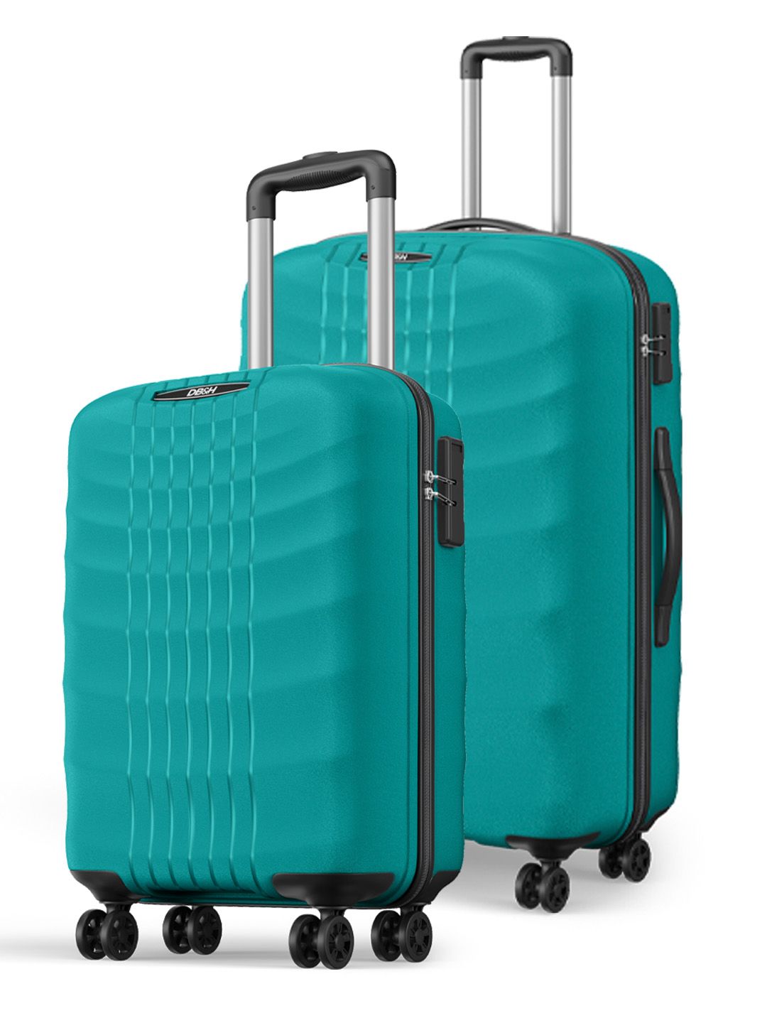 DB&H Set Of 2 Vion Textured Hard Sided Cabin, Medium Suitcase - 116 L-picture-40