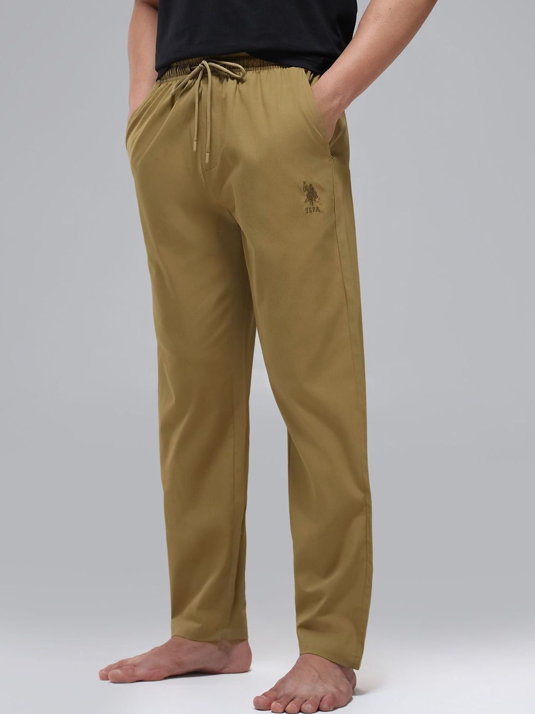 U.S. Polo Assn. Pure Cotton Mid-Rise Straight Lounge Pants-picture-53
