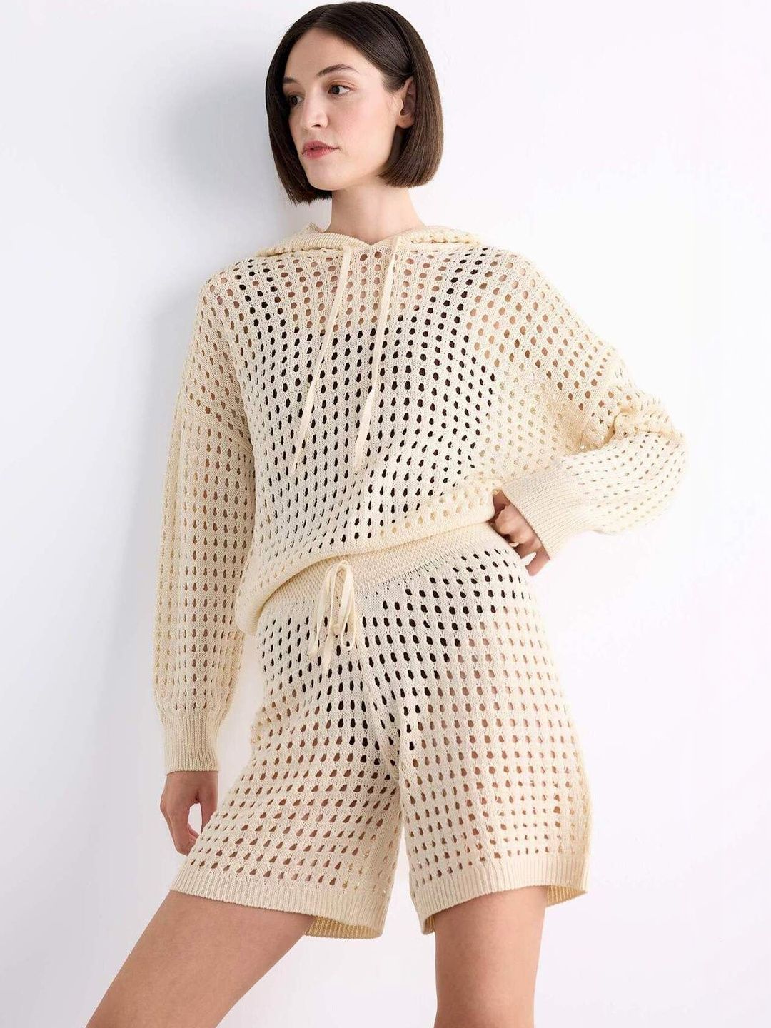 DeFacto Self Design Swimwear Cover Up Set-picture-13