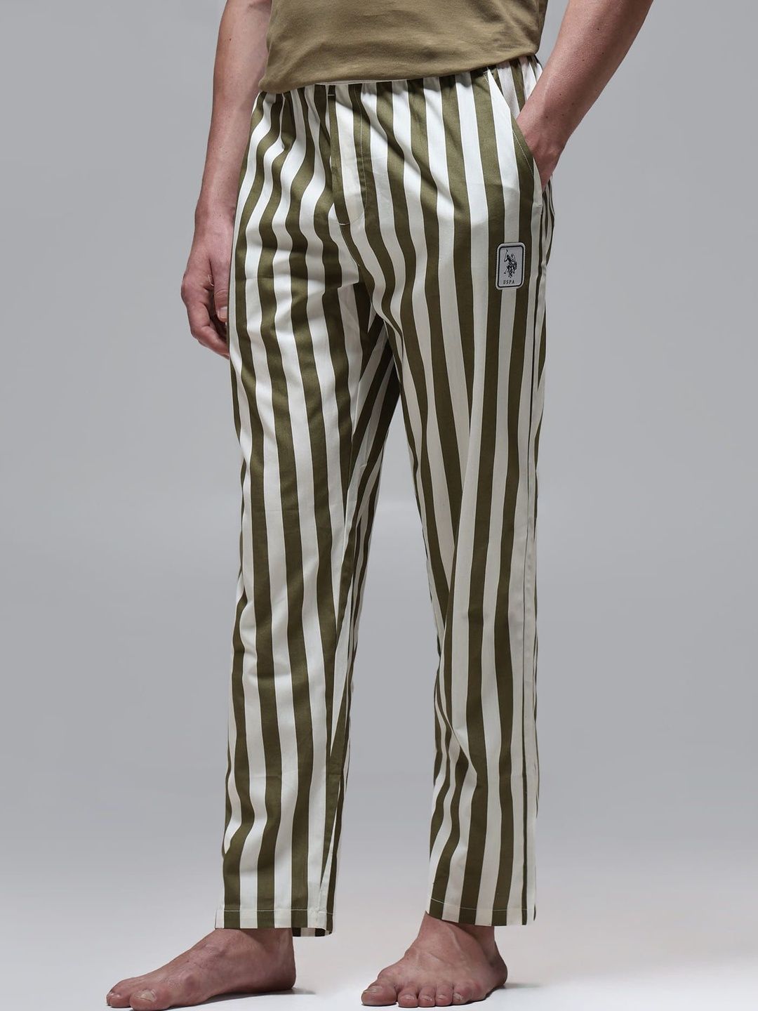 U.S. Polo Assn. Striped Cotton Mid-Rise Straight Lounge Pants-picture-38