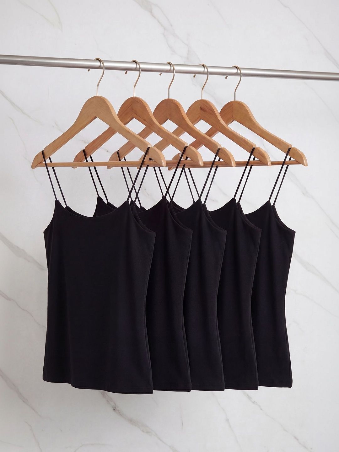 Trendyol Pack Of 5 Non Padded Camisoles-picture-48