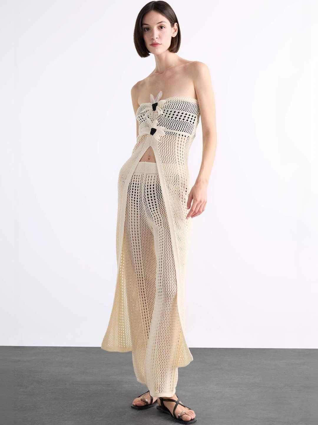 DeFacto Self Design Swimwear Cover Up Set-picture-31