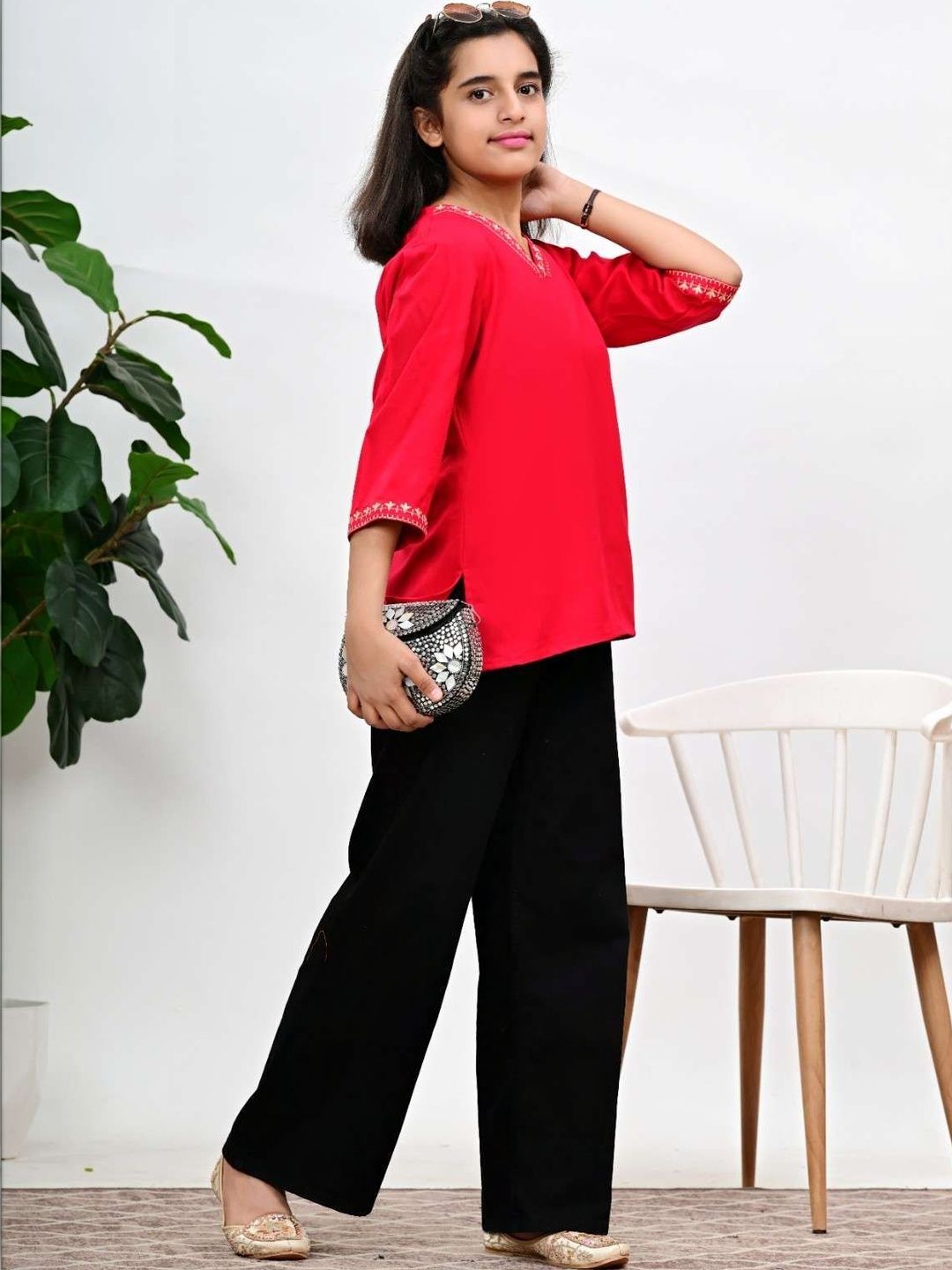 DMP EXPORT Girls Rose Viscose Rayon Tops-image-7