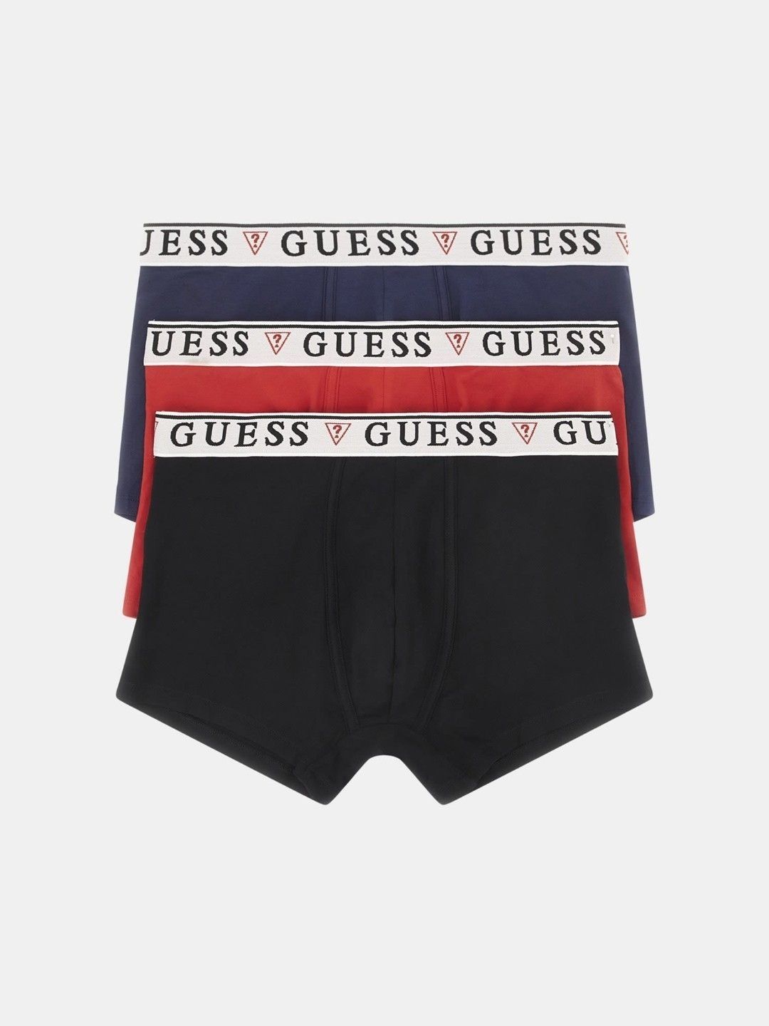GUESS Pack of 3 Cotton Blend Assorted Solid Trunks-picture-38
