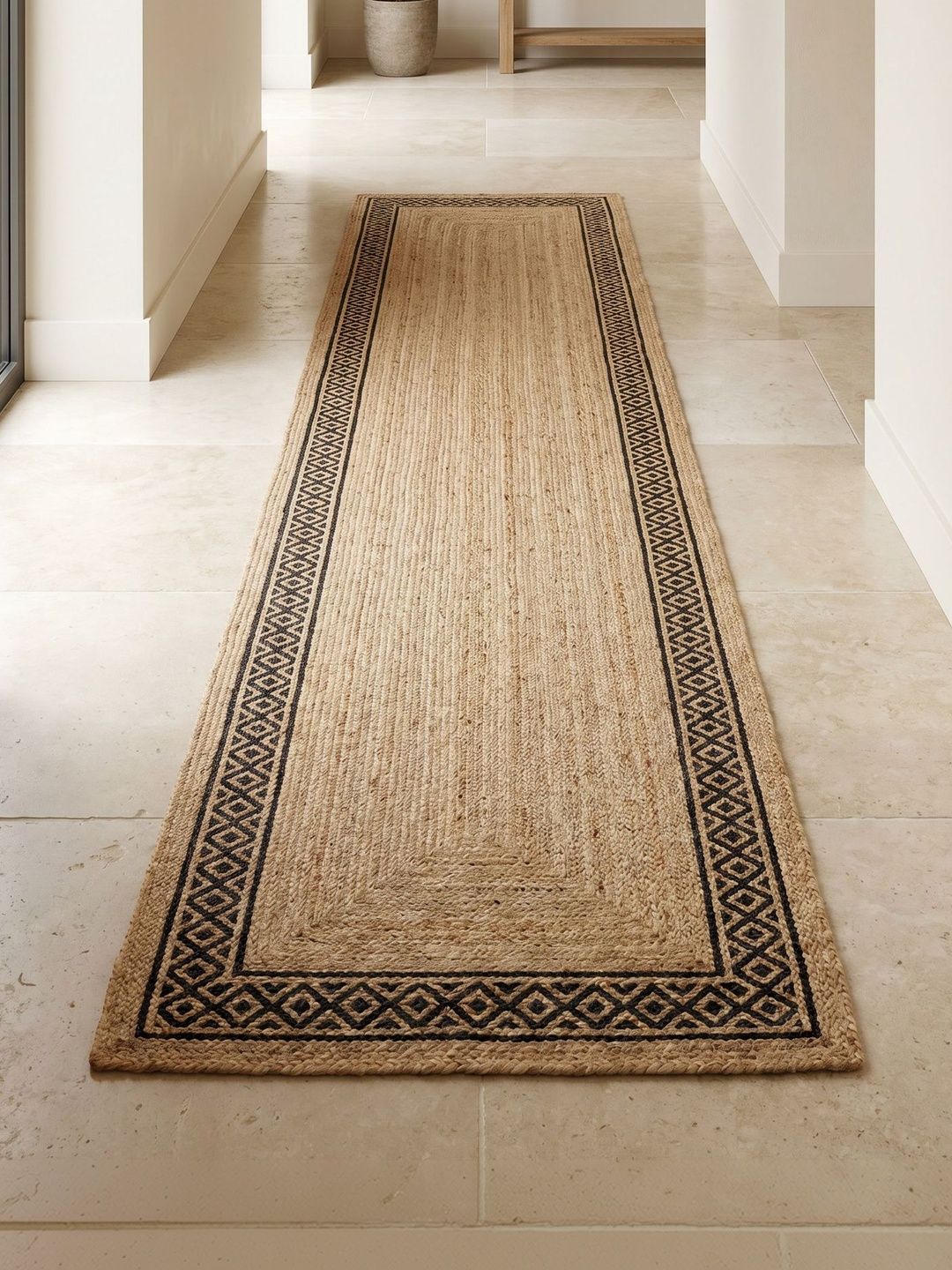 ASTERLANE Brown Geometric Handmade Cotton Carpet-picture-18
