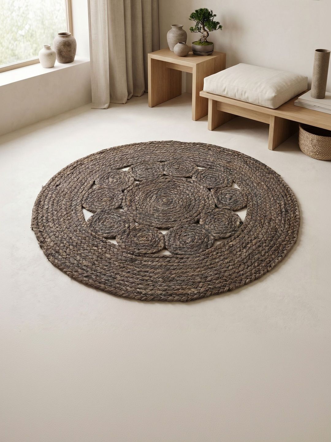ASTERLANE Silver-Toned Abstract Handmade Other Carpet-picture-47