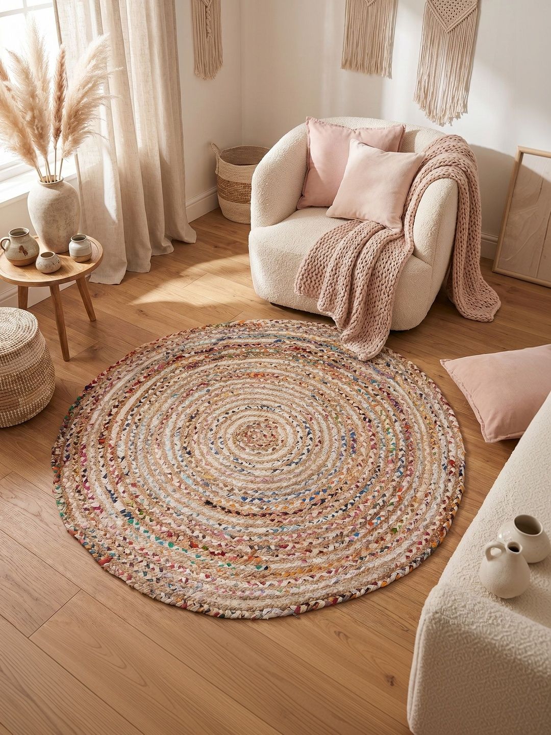 ASTERLANE Brown Abstract Handmade Cotton Carpet-picture-20