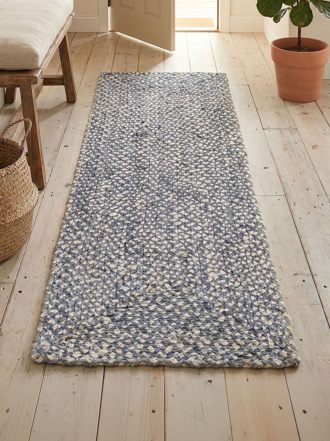 ASTERLANE White Geometric Handmade Cotton Carpet-picture-58