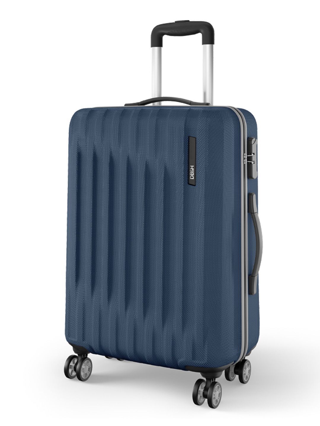 DB&H Cleo Blue Polycarbonate 8 Wheel Hard Sided Medium Trolley Bag Suitcase 69cm-picture-44