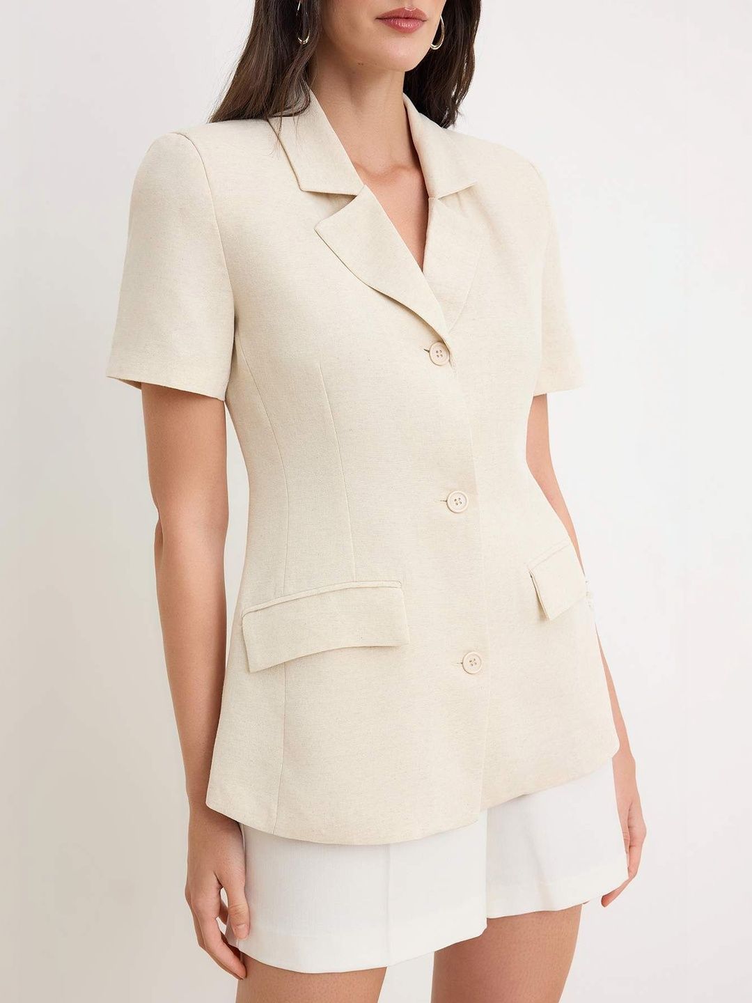 Trendyol Notched Lapel Single-Breasted Casual Blazers-picture-38