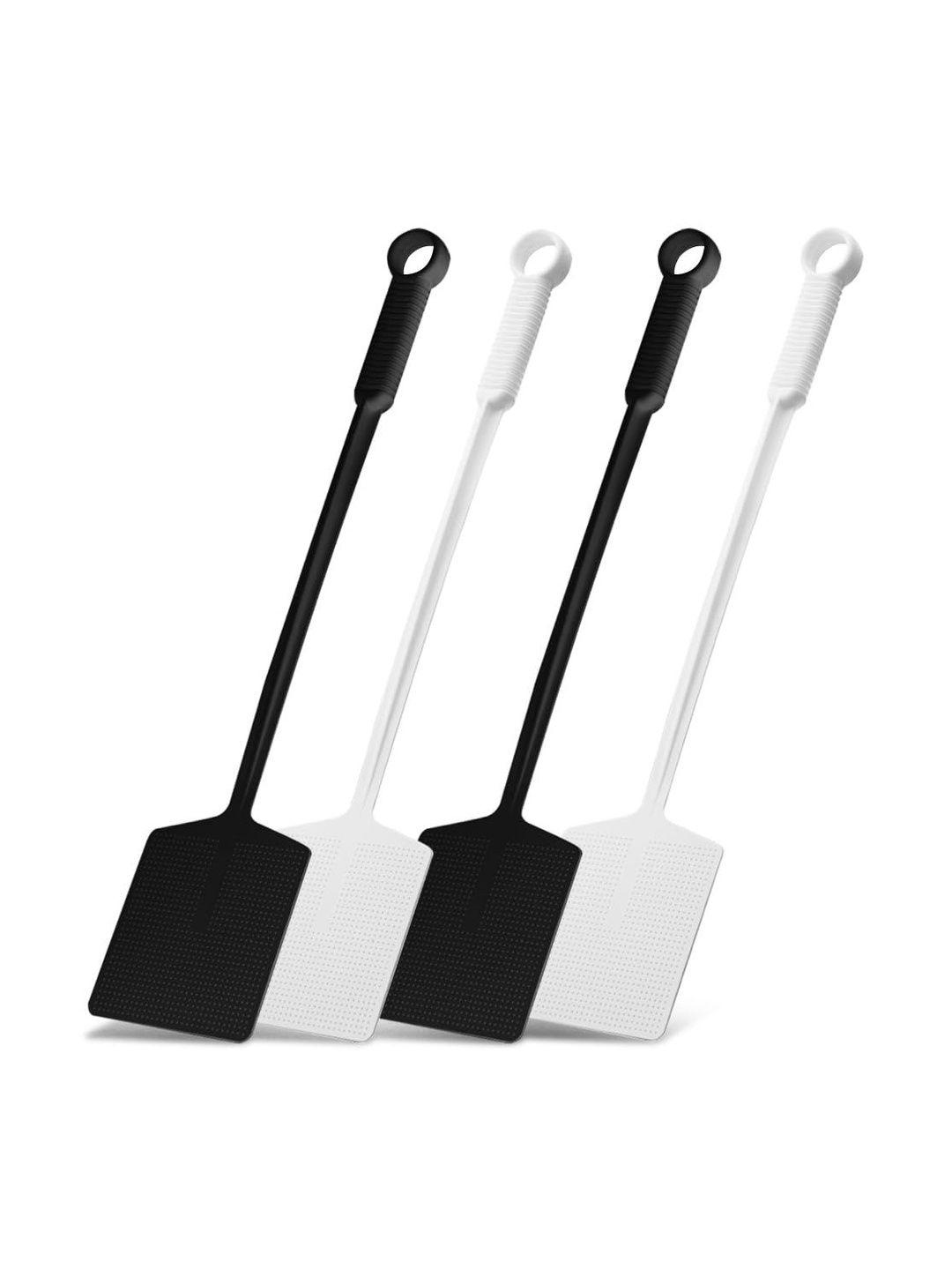 MAYCREATE White & Black 4 piece Textured Plastic Bathroom Accessories-picture-11