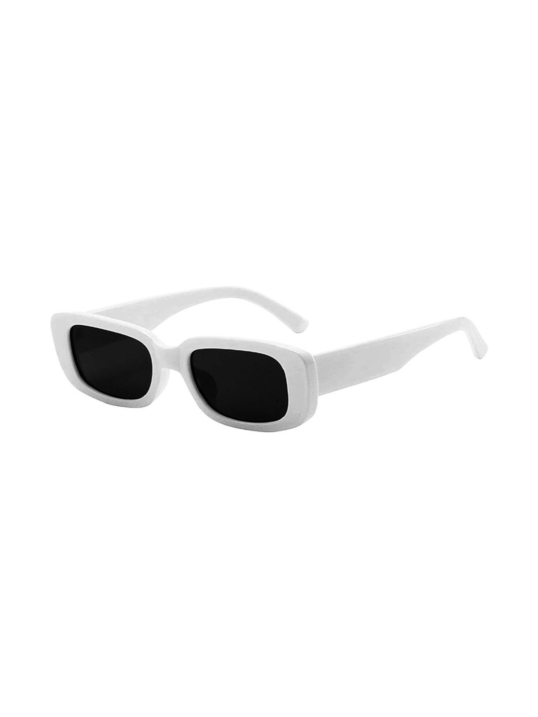 IFLASH Unisex Black Lens & White Rectangle Sunglasses with-picture-26