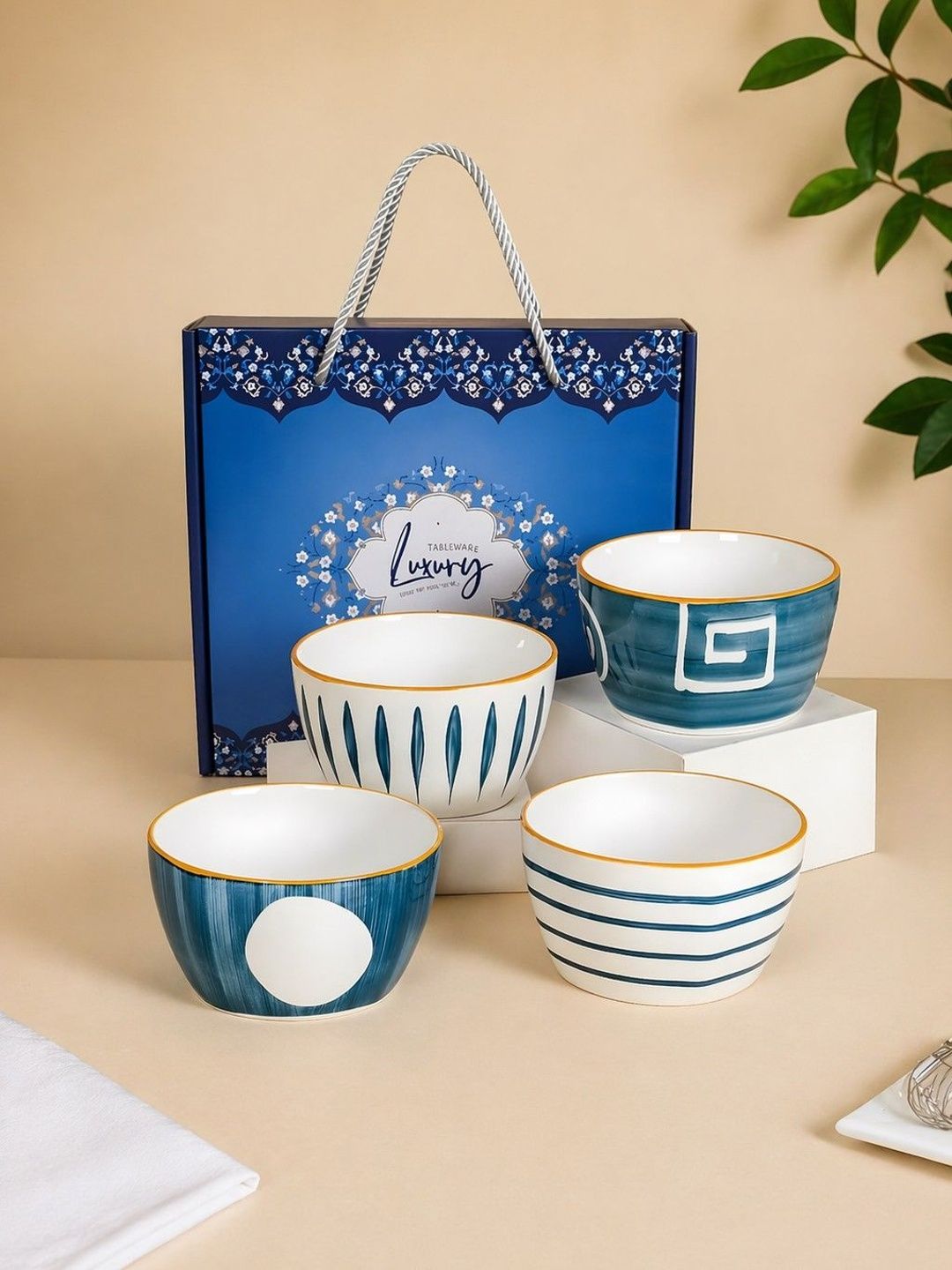 Dancing Panda Unisex Blue Ceramic Home Gift Sets-image-38
