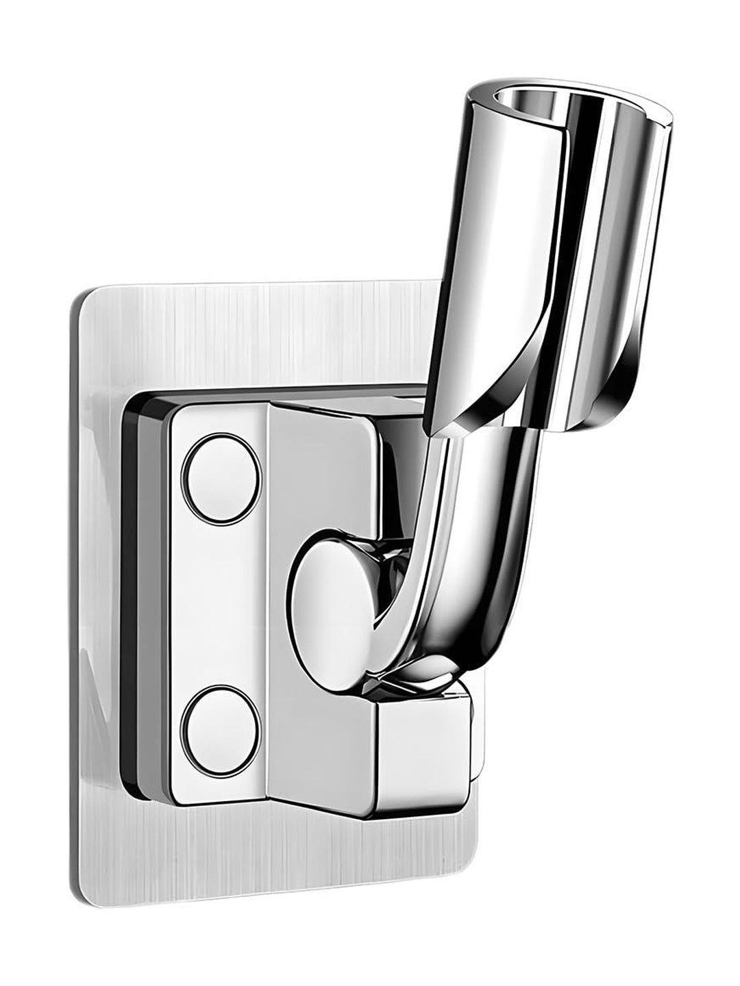 MAYCREATE Silver-Toned & Silver-Toned Solid Polypropylene Shower Holder-image-32