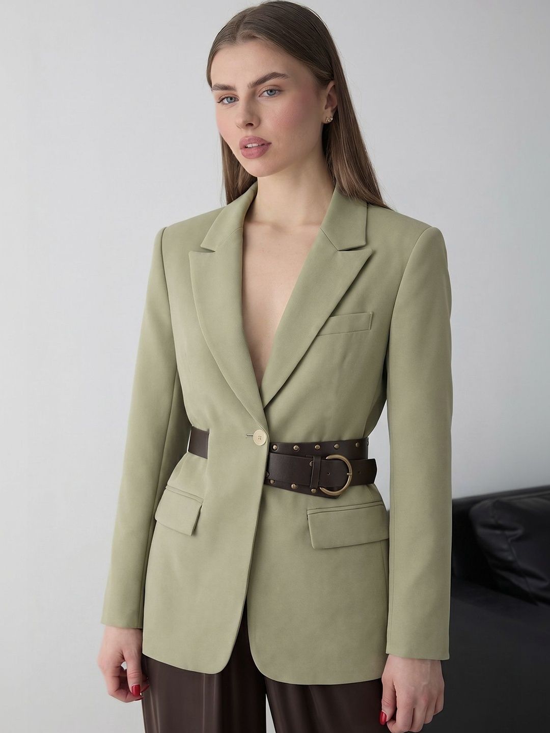 Trendyol Notched Lapel Single-Breasted Formal Blazers-picture-46