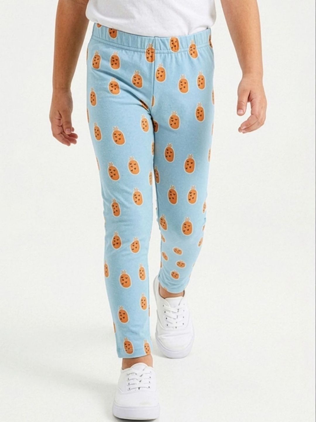 Hopscotch Girls Cotton Printed Ankle Length Leggings-image-22