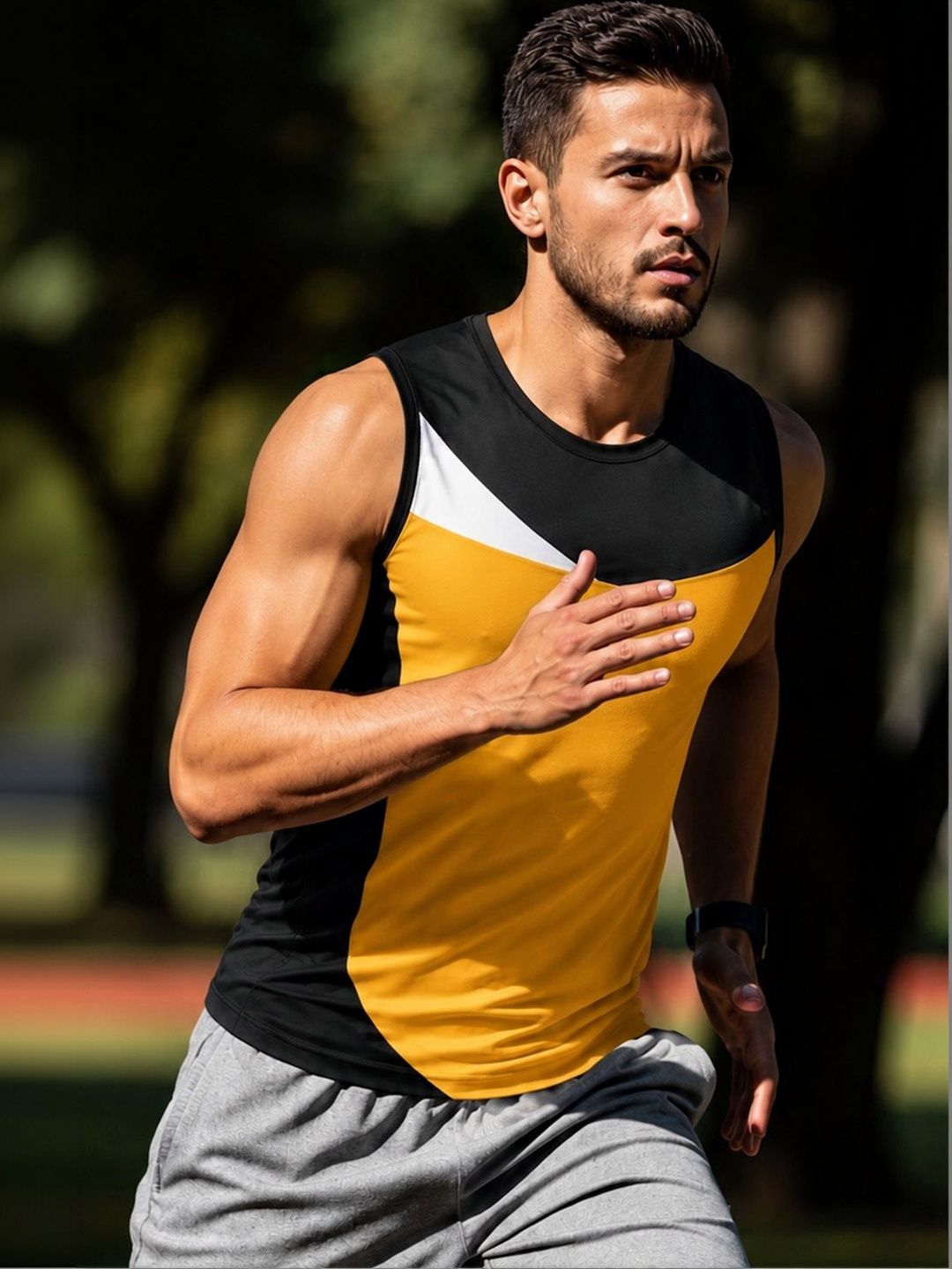 MODA RAPIDO X FITNESS EXCHANGE Men Colourblocked Dri-FIT T-shirt-picture-31