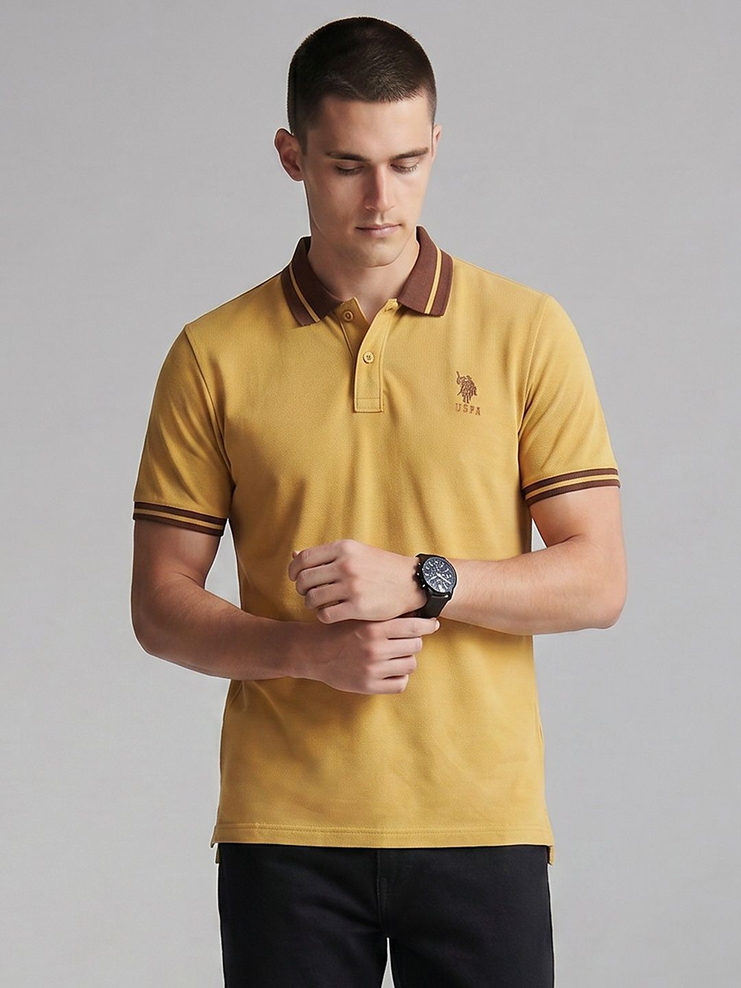U.S. Polo Assn. Polo Collar Pure Cotton T-shirt-picture-31