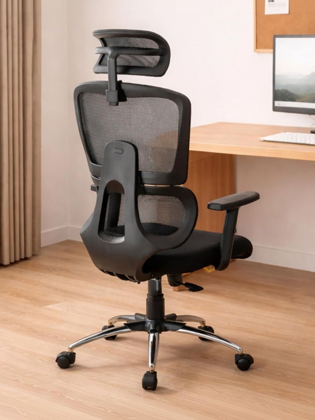 FUGO Grey Adjustable Seat Height Study Arm Chair-image-20