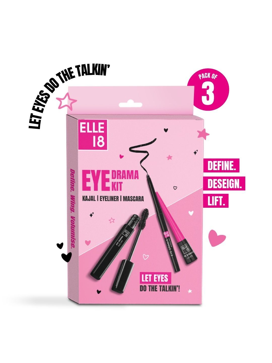ELLE 18 Blink & Slay Eye Drama Kit with Kajal + Eyeliner + Mascara-picture-52
