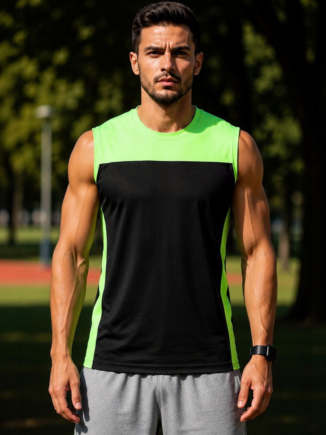 MODA RAPIDO X FITNESS EXCHANGE Men Colourblocked Dri-FIT T-shirt-picture-42