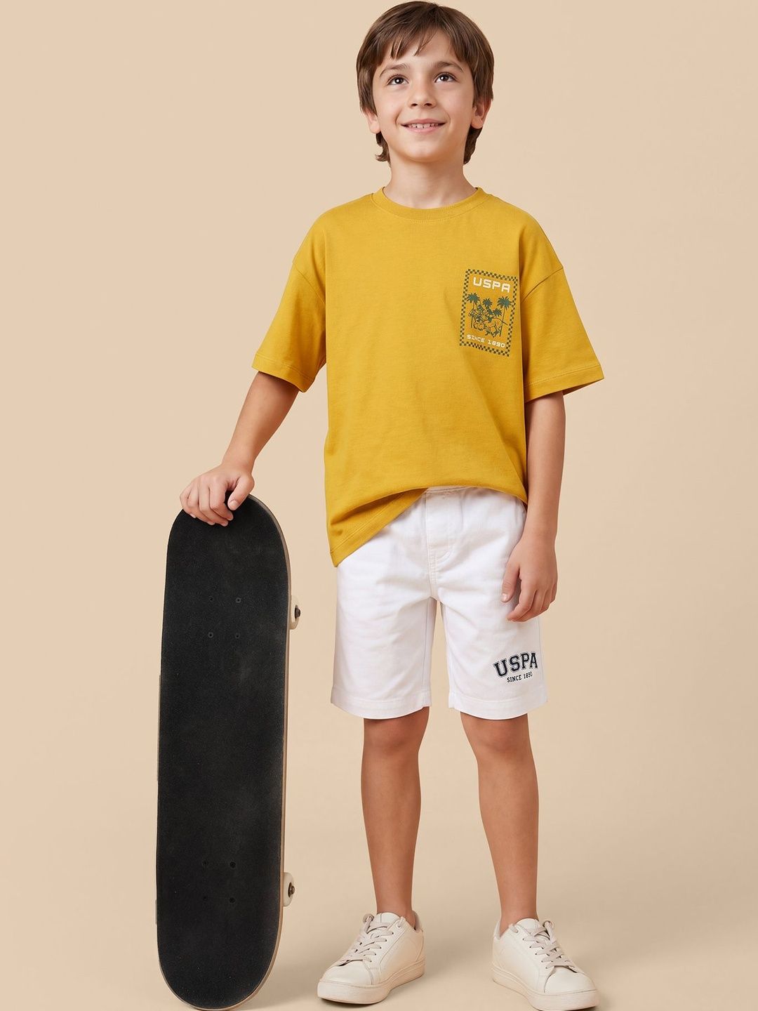 U.S. Polo Assn. Kids Boys Graphic Printed Round Neck Cotton Oversized T-shirt-picture-18