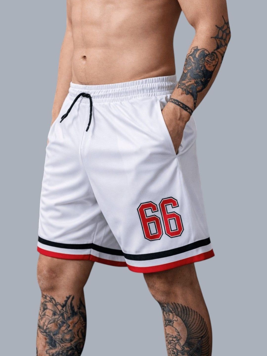 GO DEVIL Men Typography Colourblocked Sports Shorts-picture-33
