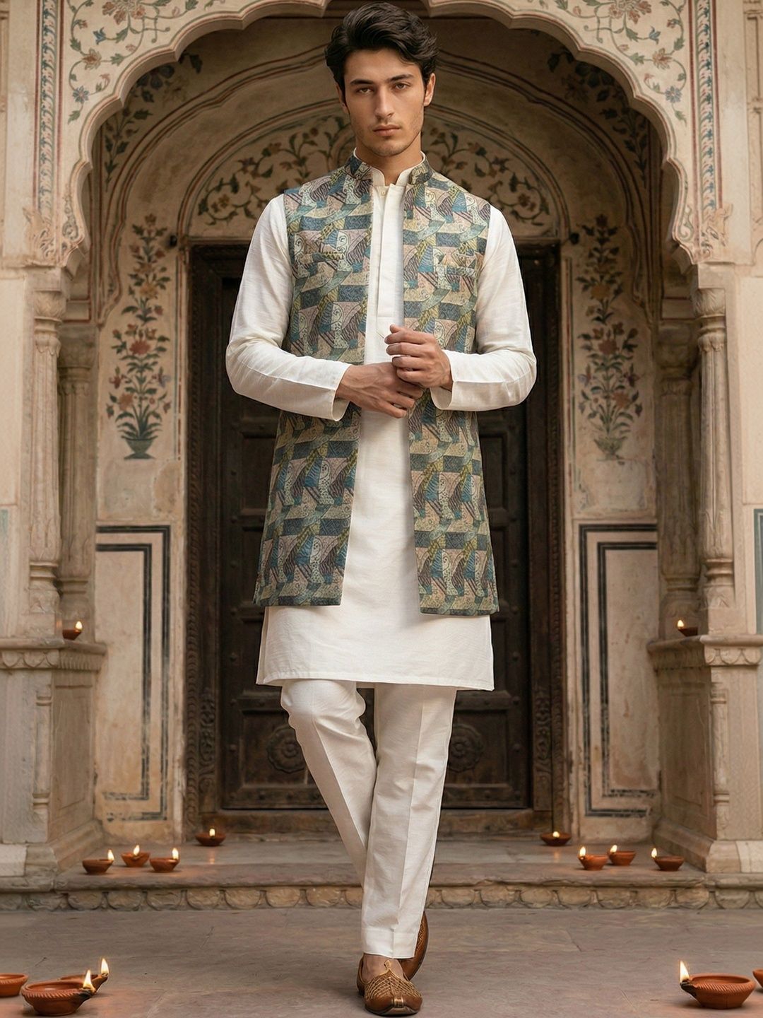 DRIP CHOWK Printed Woven Design Nehru Jackets-picture-51
