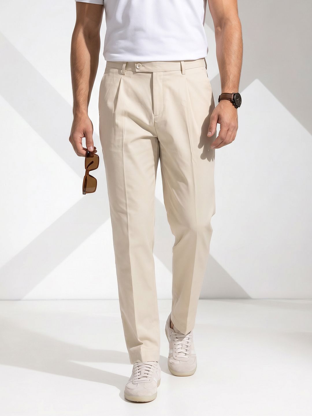 encore by INVICTUS Men Easy Wash Pleated Trousers-picture-21