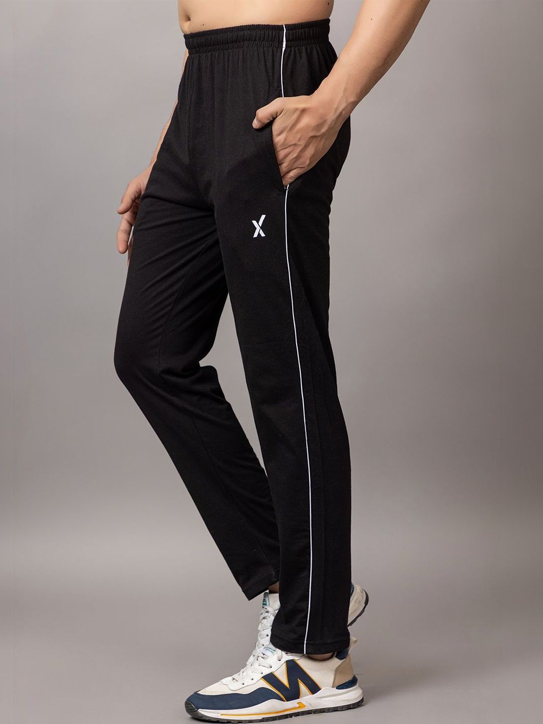 AXYS Men Smart Mid-Rise Skinny Fit Cotton Trousers-picture-40