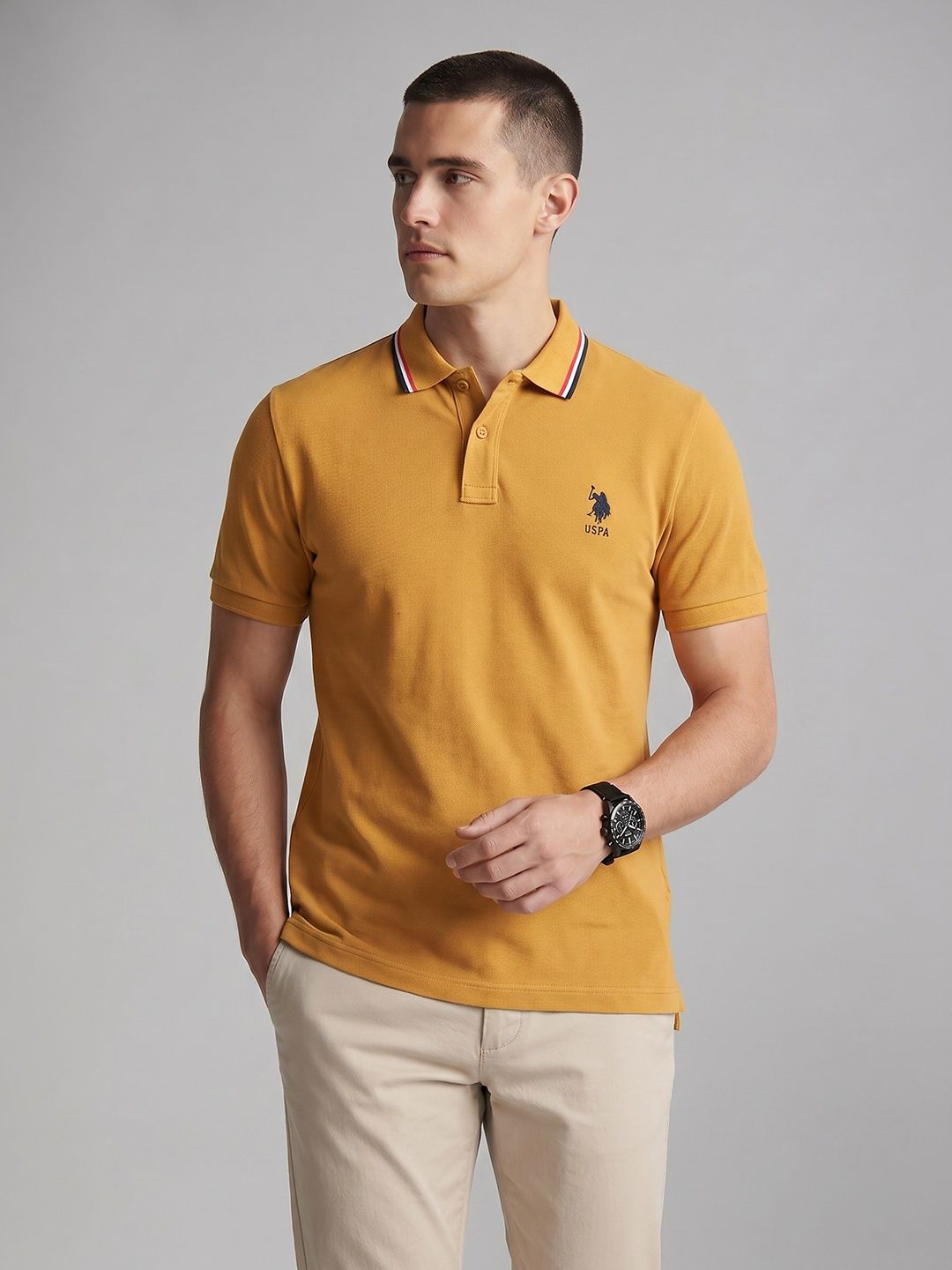 U.S. Polo Assn. Polo Collar Pure Cotton T-shirt-picture-24
