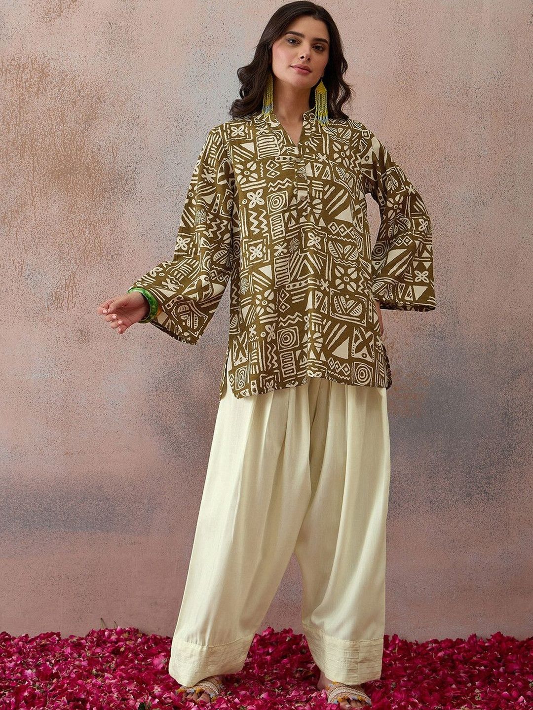 SKYLEE Printed Top with Palazzos-picture-27