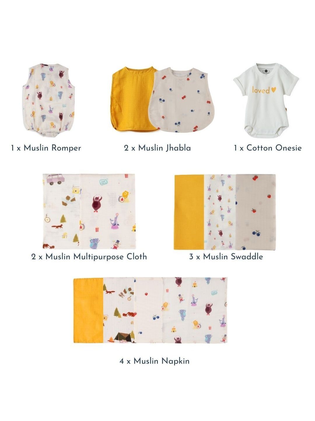 DULAAR Infants Kids Pack of 13 Baby Apparel Gift Set-image-43