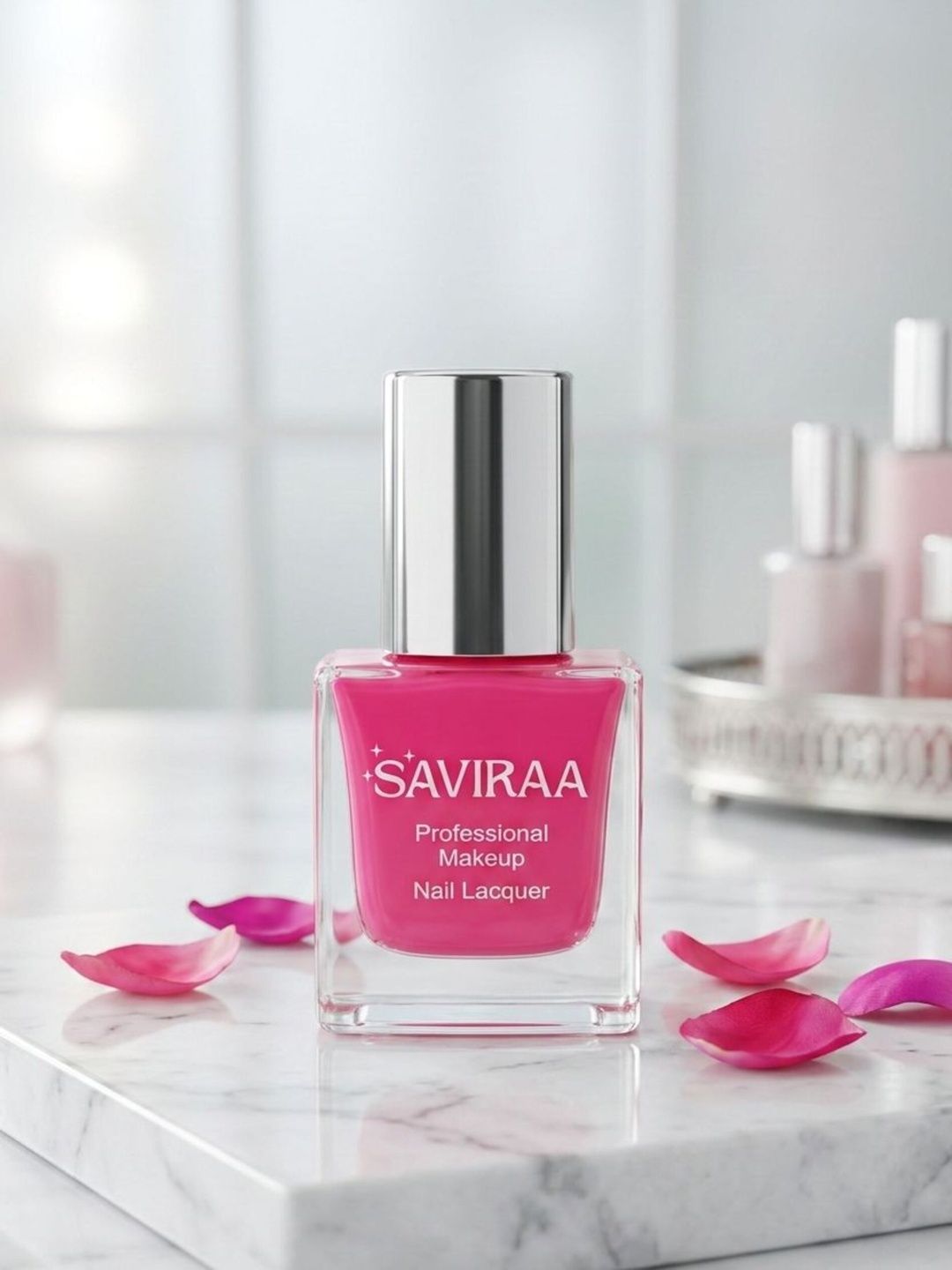 SAVIRAA Long Lasting Nail Polish - 10 ml - Pink-picture-11
