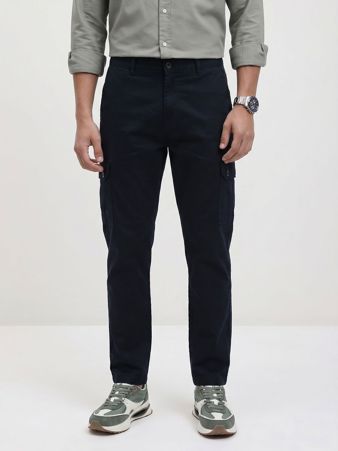 The Roadster Life Co. Men Relaxed Fit Cargos Trousers-picture-25