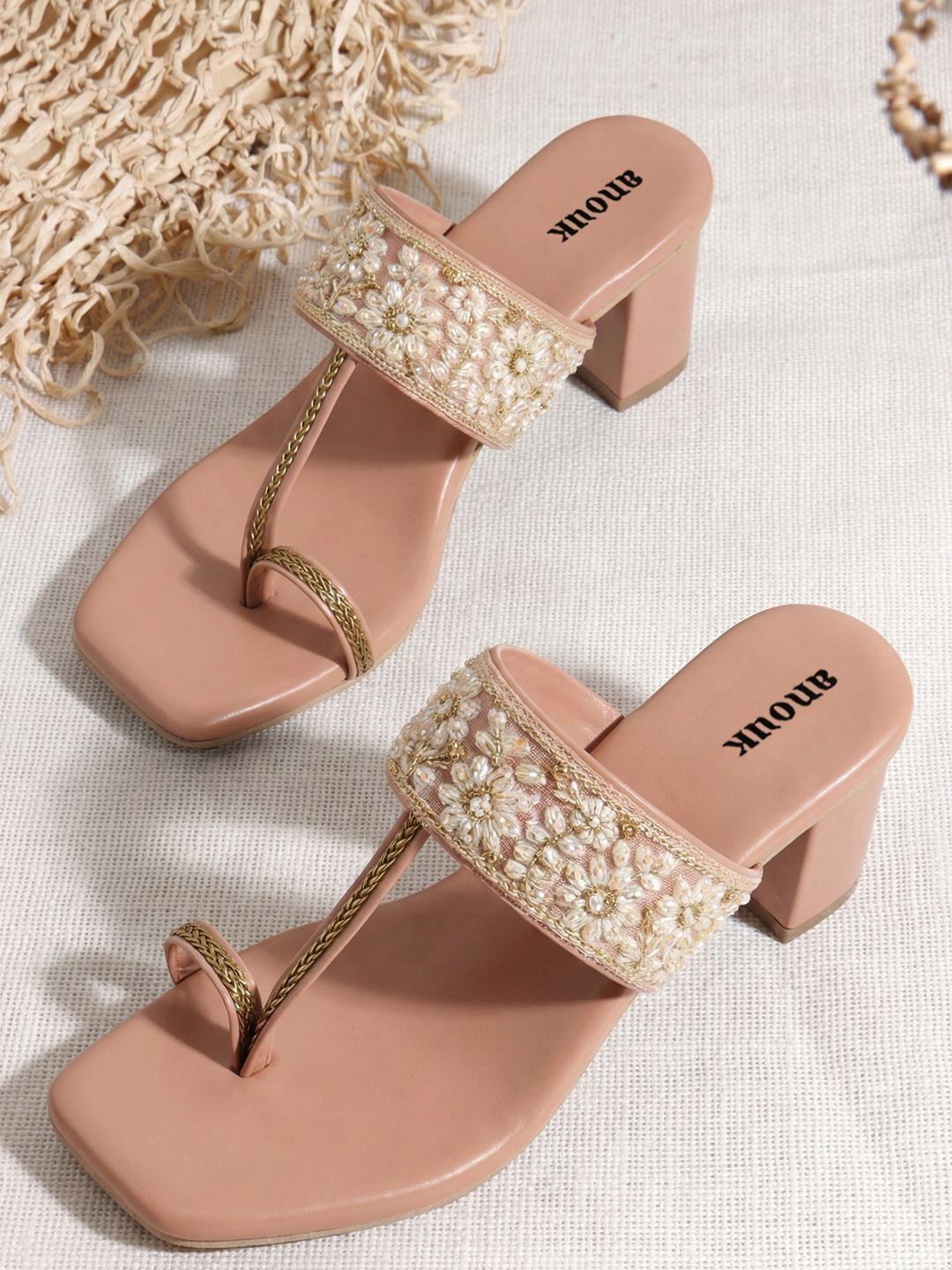 Anouk Embellished Party Block Sandals-picture-10