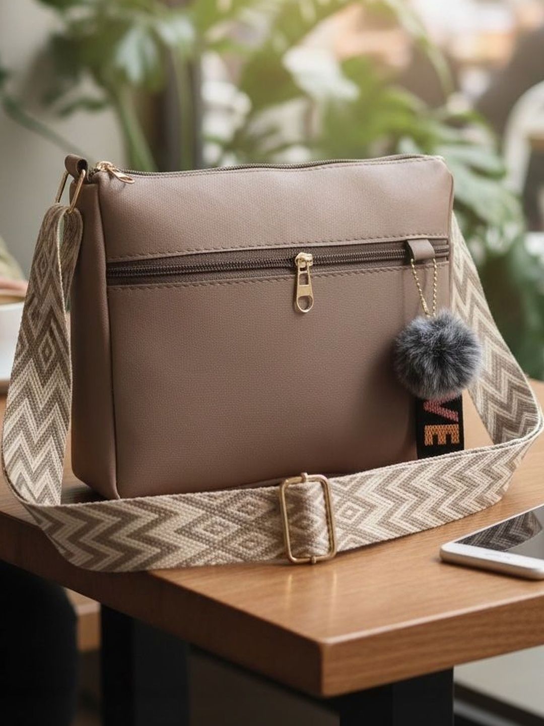 HERE&NOW Textured PU Sling Bag-picture-18