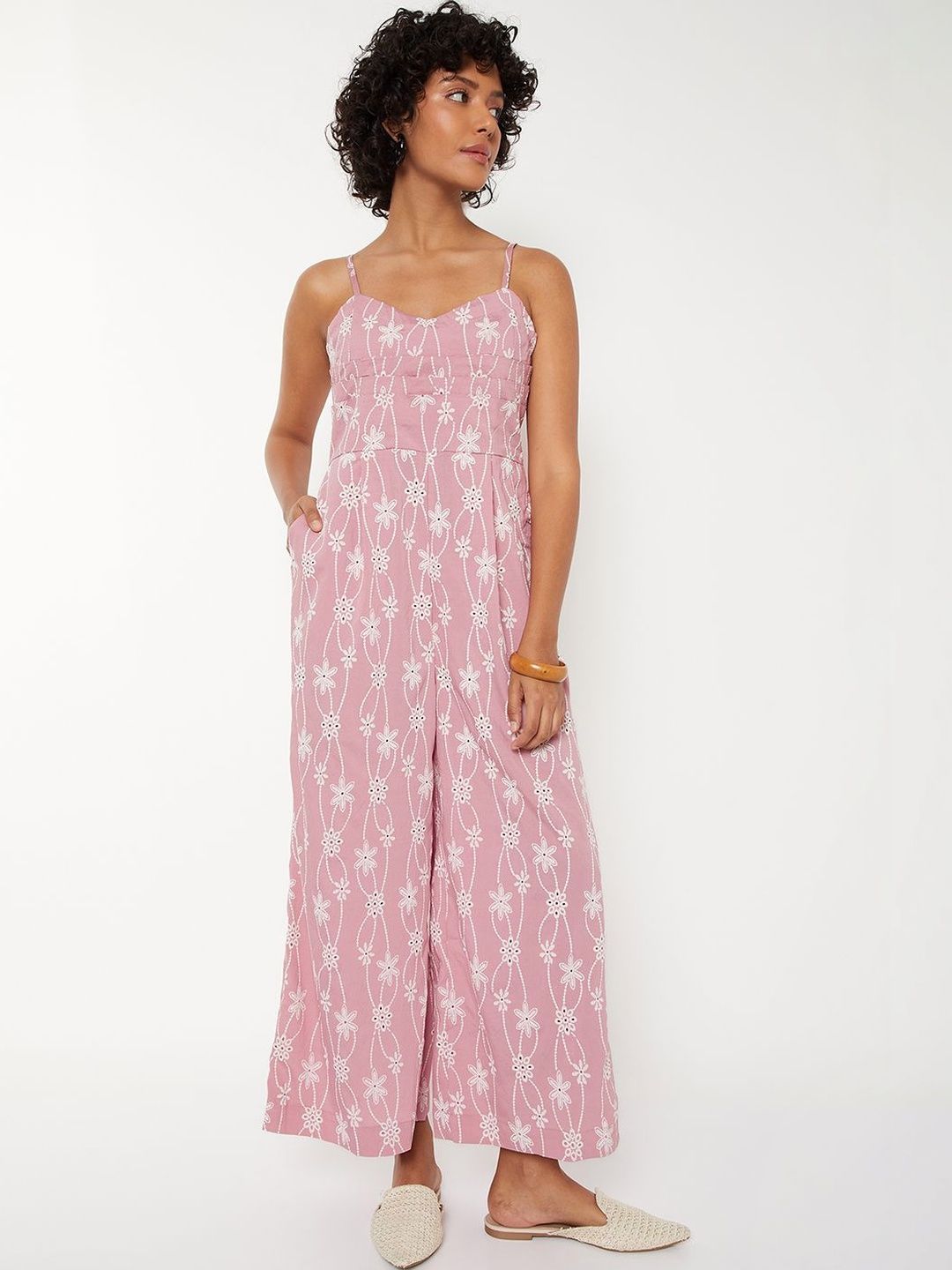 max Printed Culotte Jumpsuit with Embroidered-picture-36