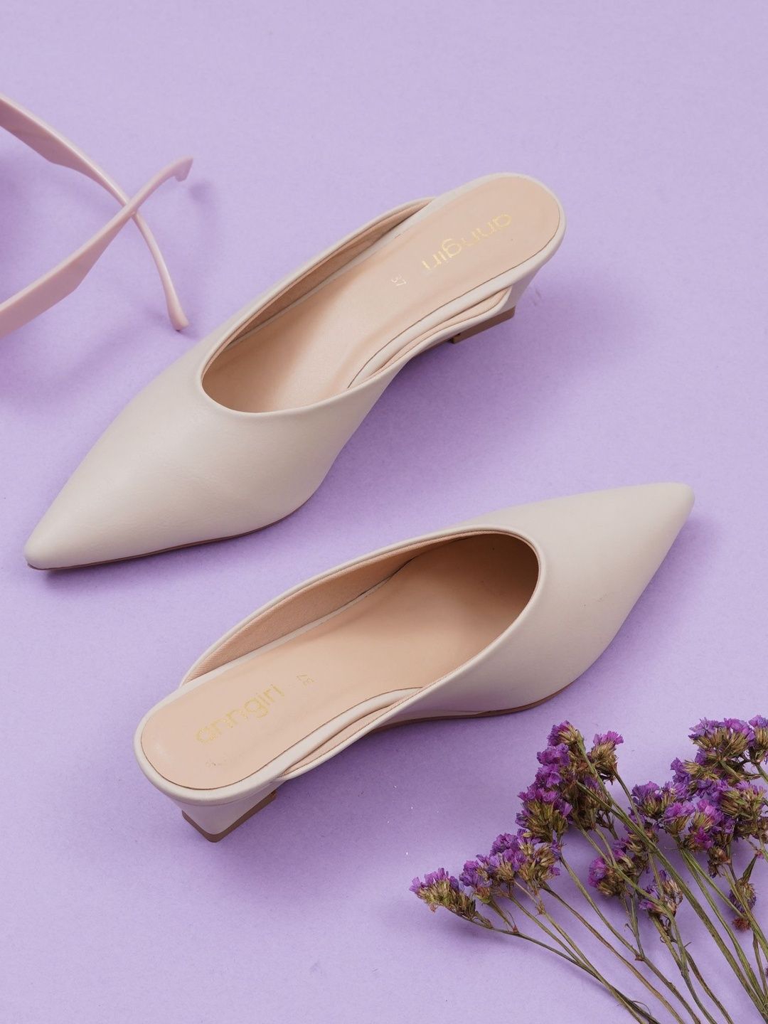 Anngiri PU Wedge Mules-picture-54