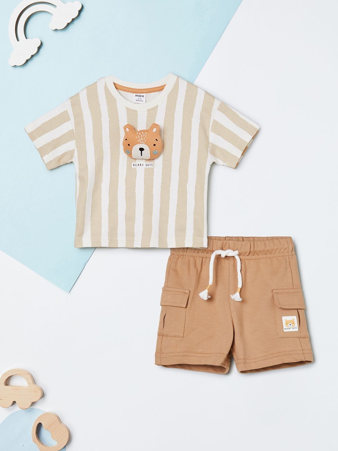 max Boys Striped T-shirt with Shorts-picture-24