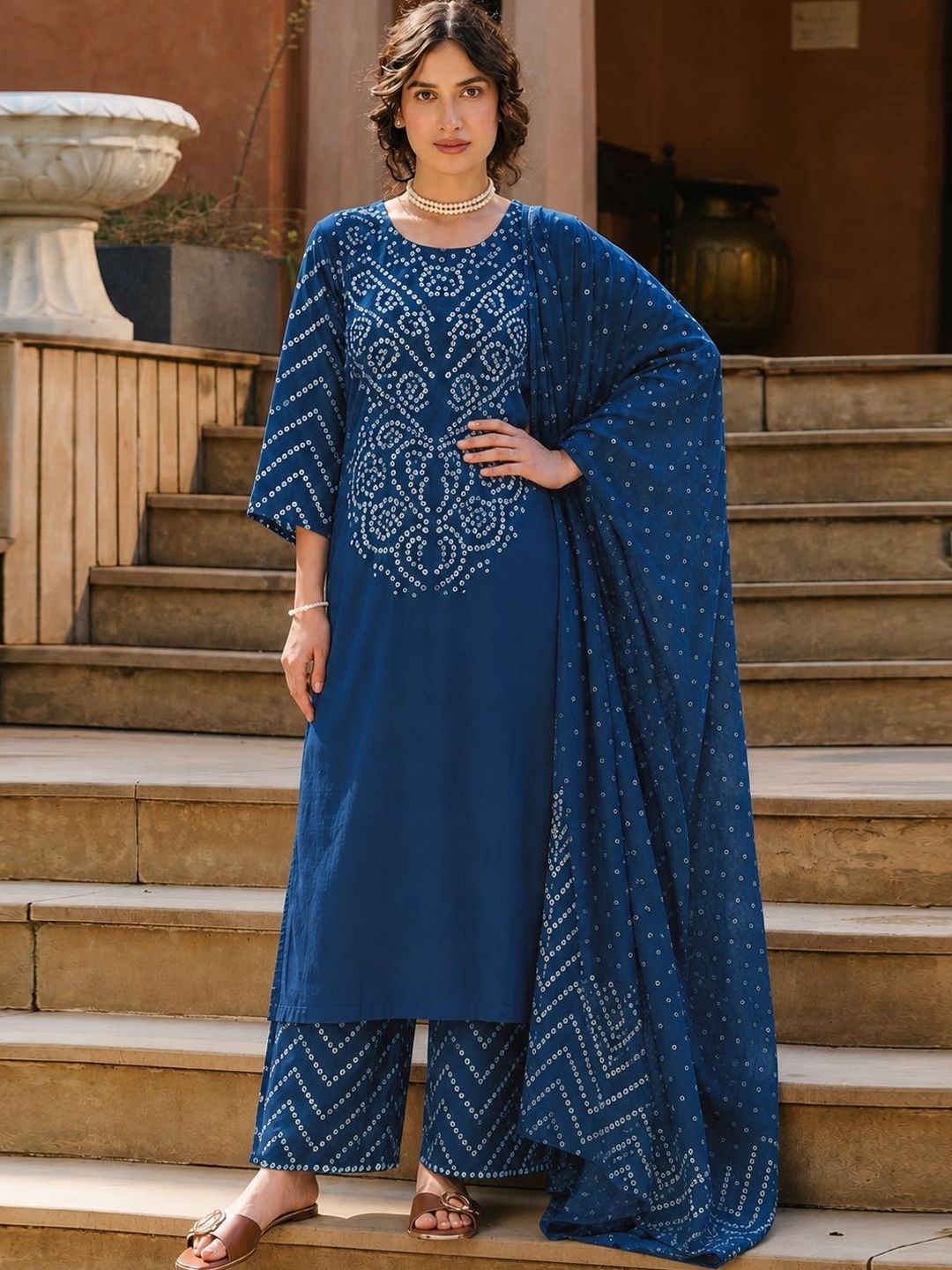 Anouk Women Ethnic Motifs Printed Regular Kurta with Palazzos & With Dupatta-image-48