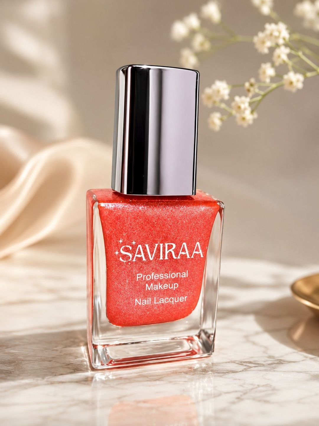 SAVIRAA Long Lasting Nail Polish - 10 ml - Peach-picture-24