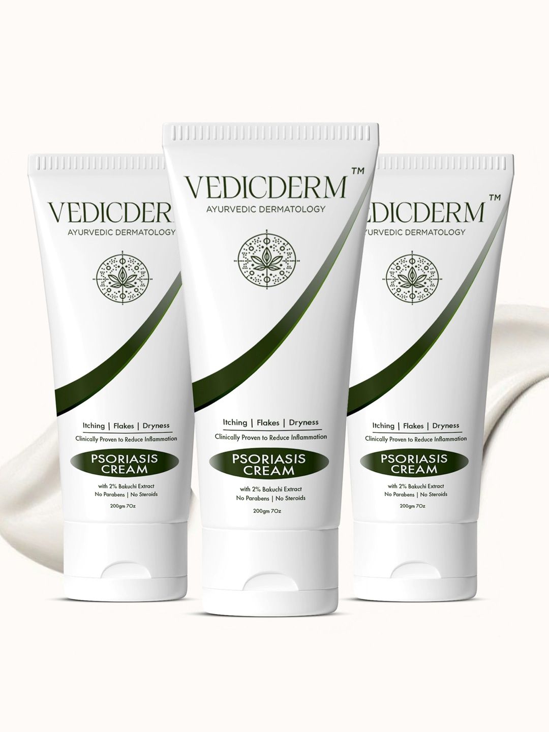 VEDICDERM Set Of 3 Psoriasis Body Cream - 200 g Each-image-9