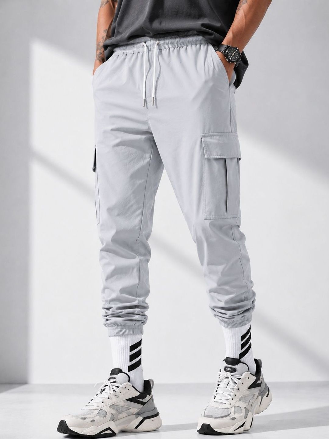 JEIRI Men Easy Wash Cargos Trousers-picture-25