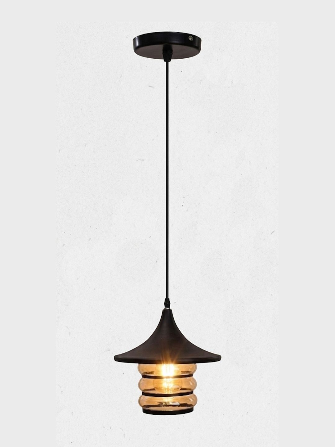 BD LIGHT Black & Black Textured Glass Ceiling Lamp-picture-32