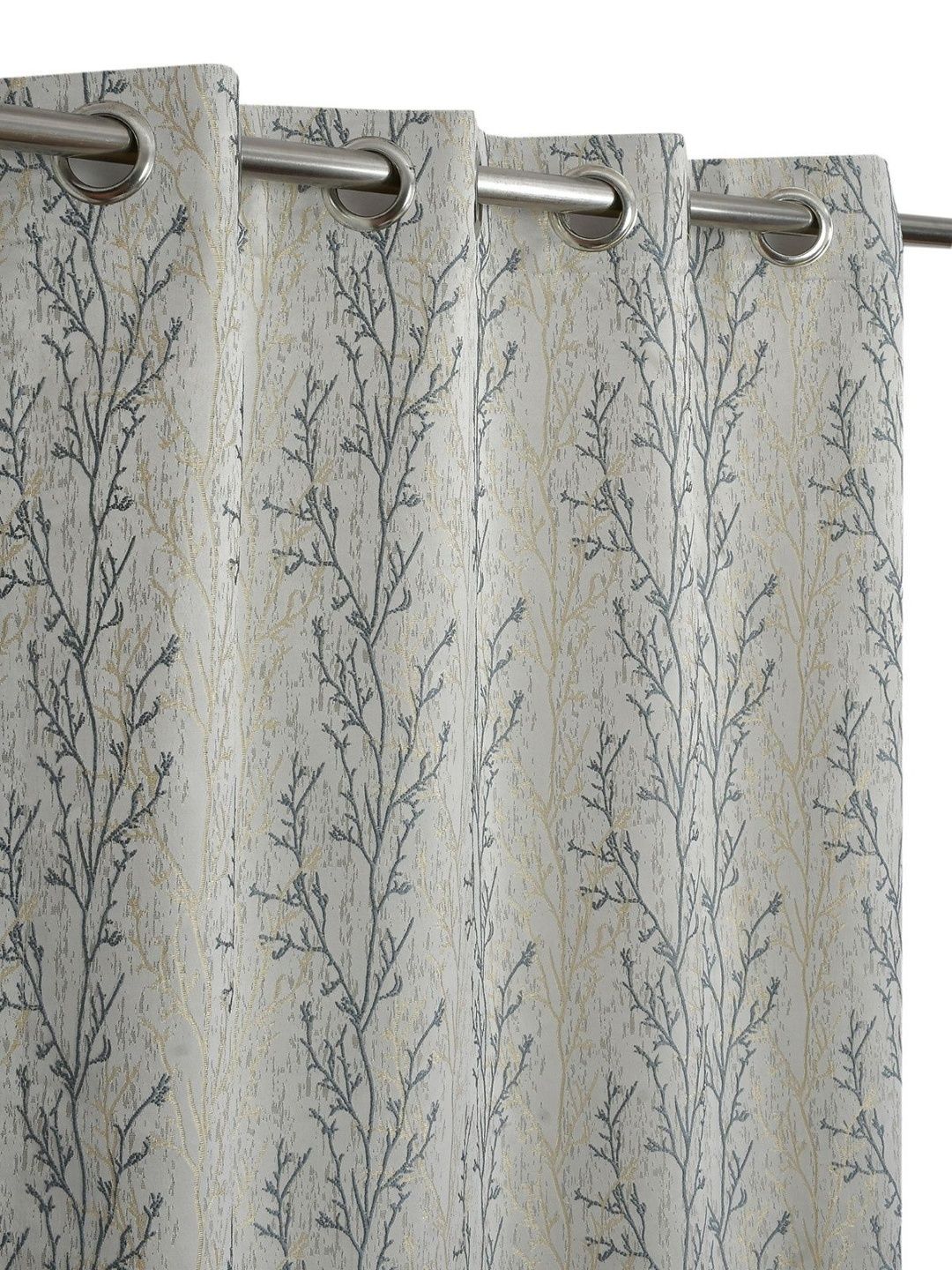 GEET CREATIONS Grey Set of 2 Room Darkening Window Curtain-picture-31
